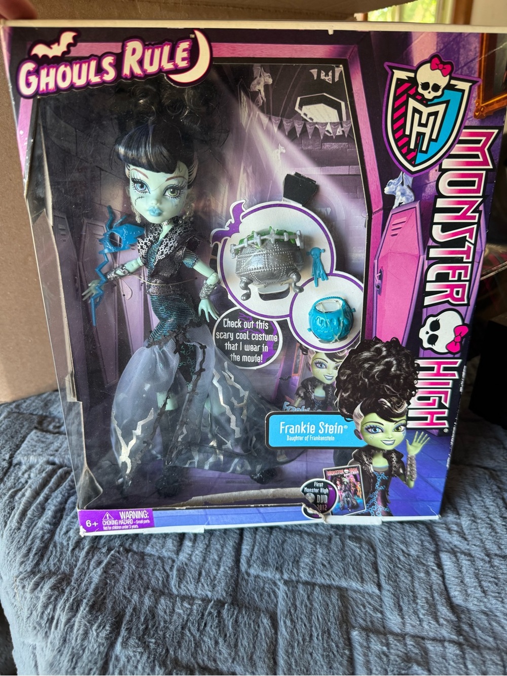 monster high Frankie Stein Doll - Green, Black & Purple Outfit